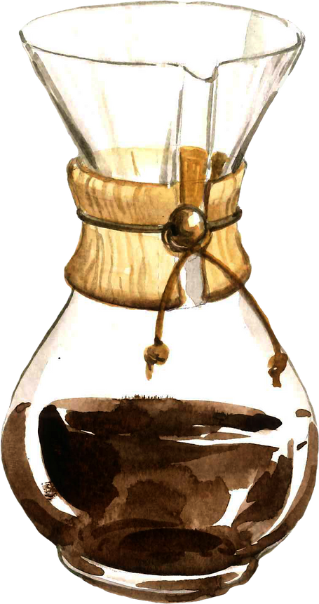 Coffee Dripper Watercolor Illustration